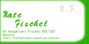 mate fischel business card